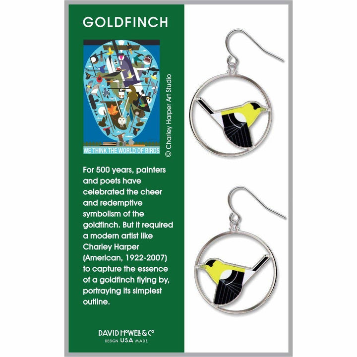 Charley Harper's Goldfinch Earrings