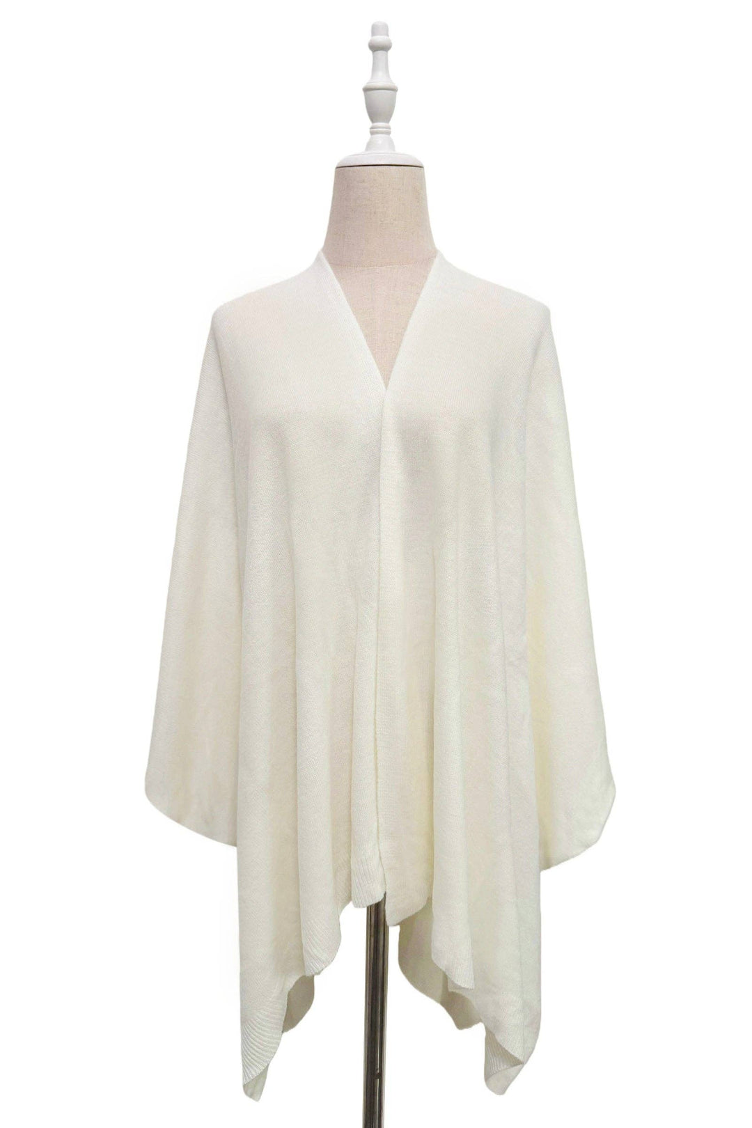 Plain Wool Cape/Shawl: Beige