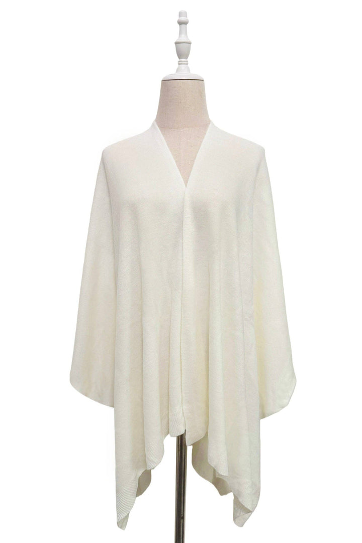 Plain Wool Cape/Shawl: Beige