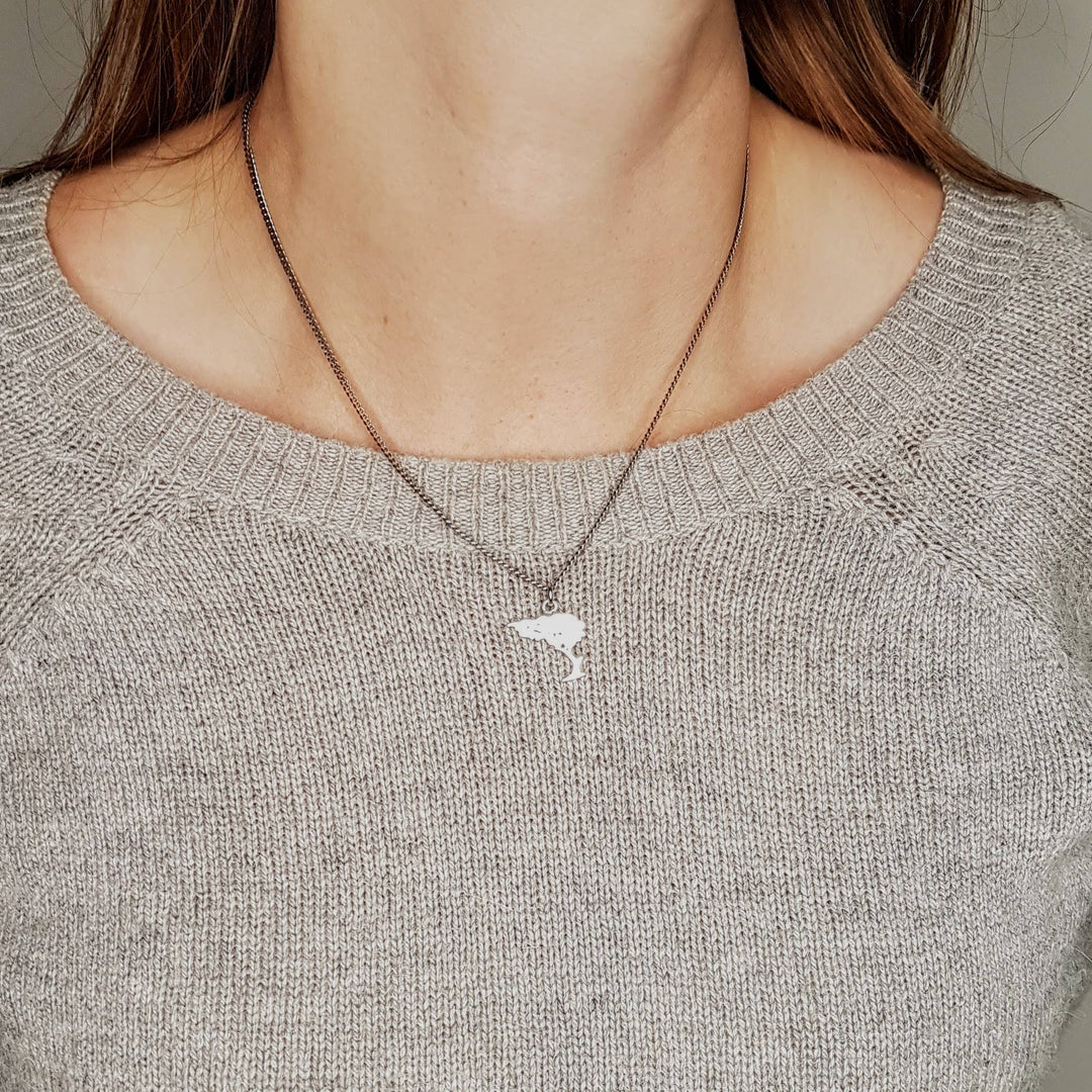 Collier à breloques en forme d'arbre en argent sterling