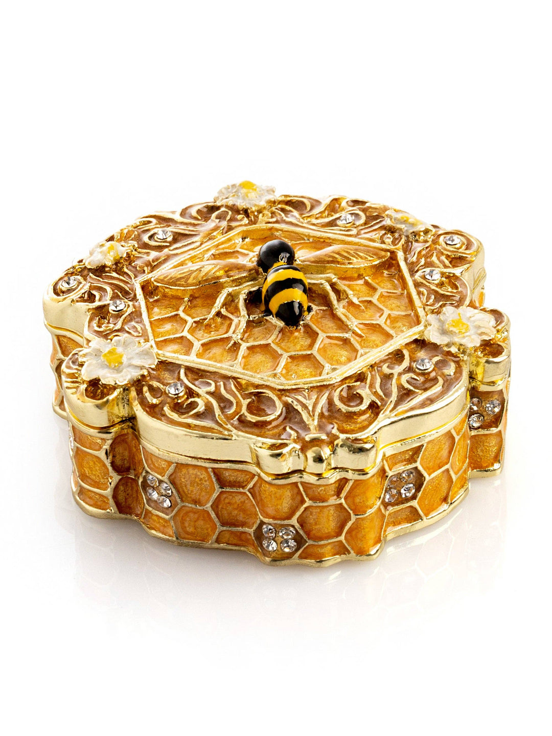 Trinket Box Honeycomb with a Queen Bee