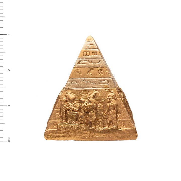 Egyptian Pyramid Gypsum Golden - 3"