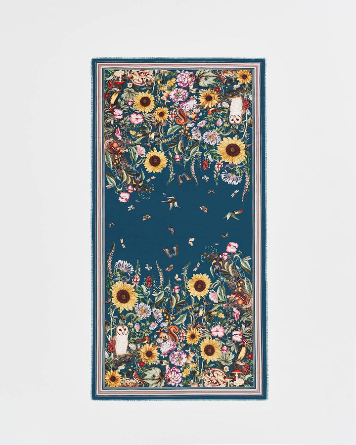 Botanical Green Long Scarf
