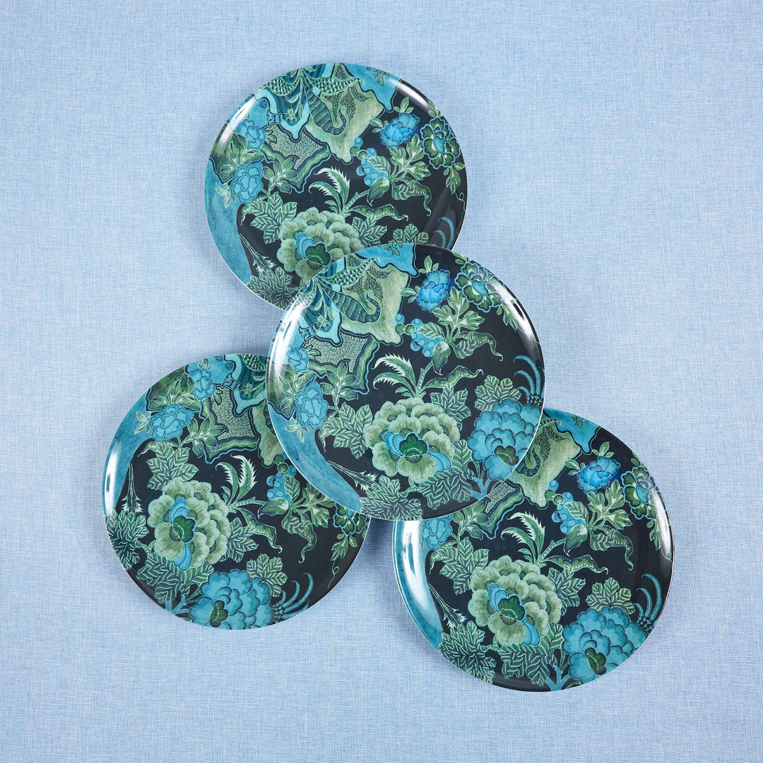 Palampore Blue Dinner Plates Set of Four   