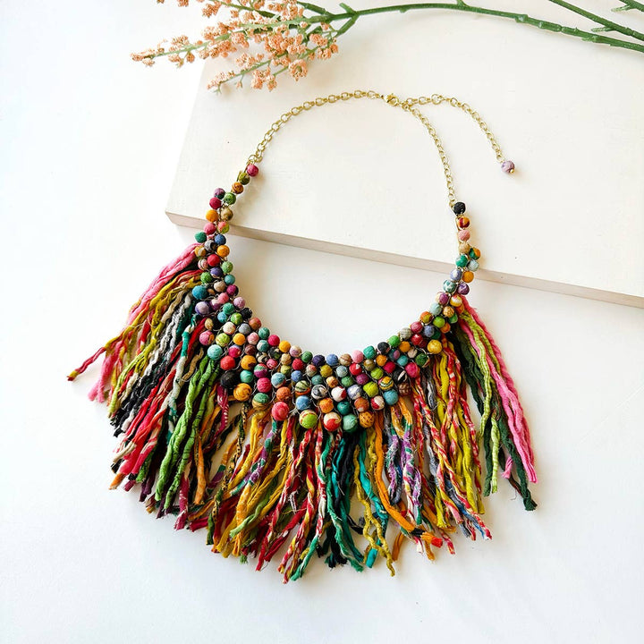 Kantha Pastiche Necklace