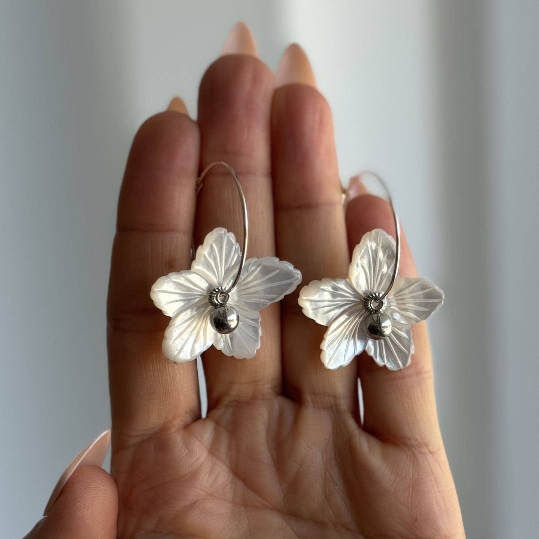 PERENNIAL FLOWER CHILD Charm Mini Hoop Earrings