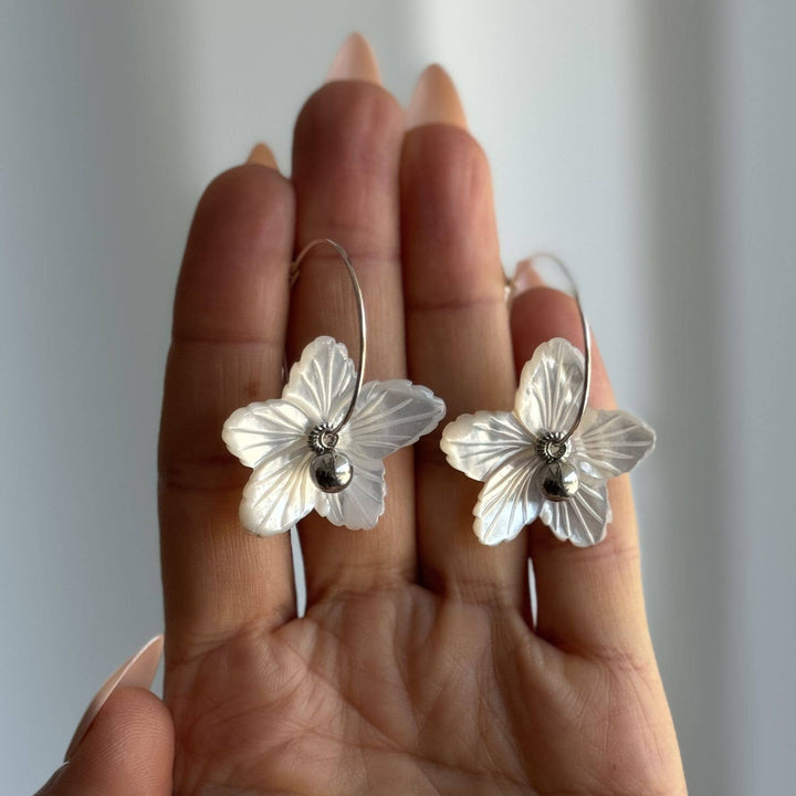 PERENNIAL FLOWER CHILD Charm Mini Hoop Earrings