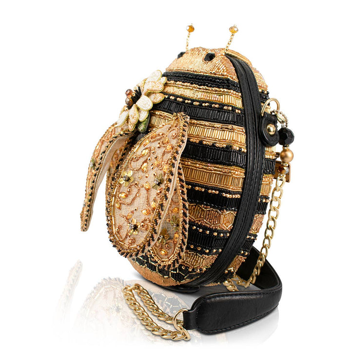 Sweet As Honey Bee Gold and Black Handbag