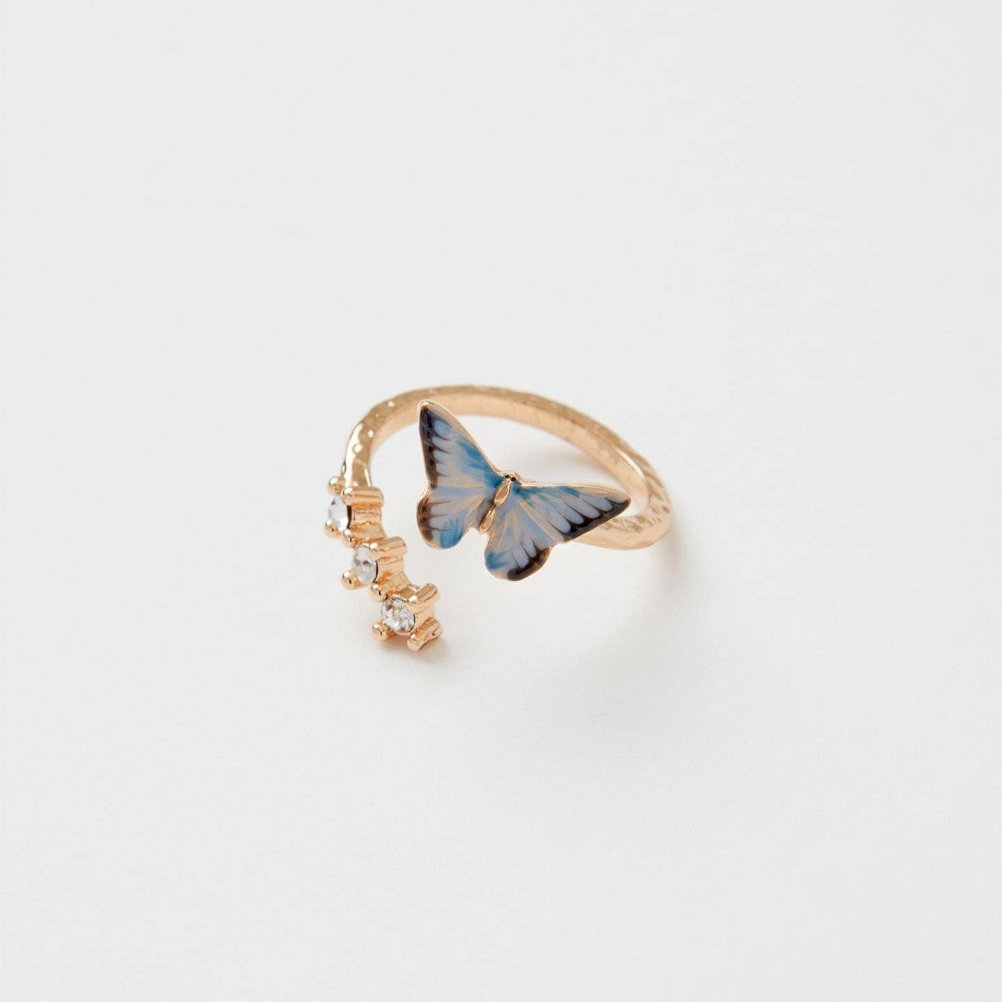 FABLE Enamel Blue Butterfly Ring – ROM Boutique