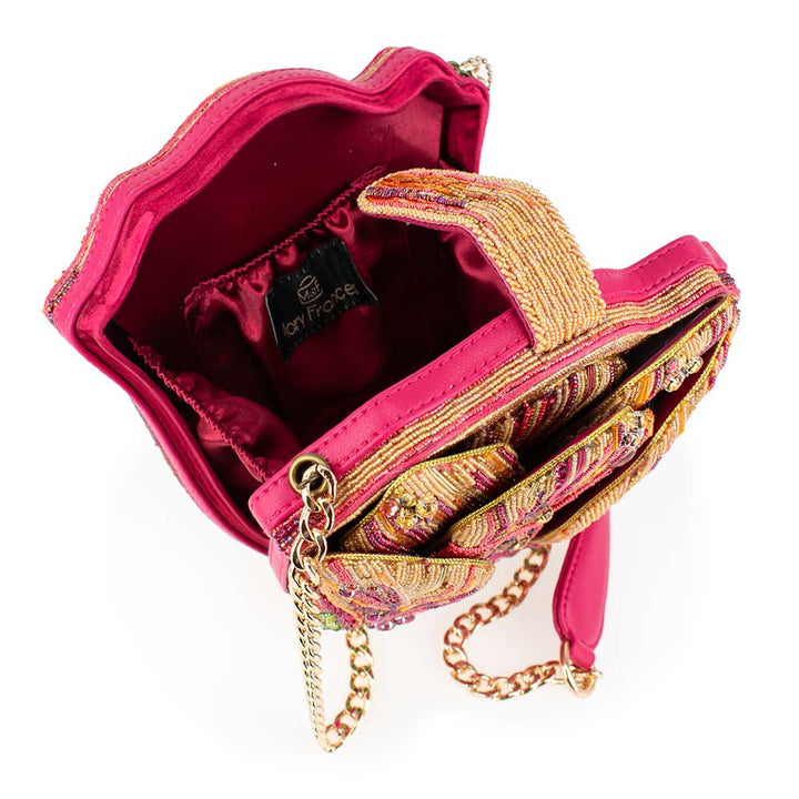 Treasured Tulip Beaded Flower Crossbody Shoulder Handbag