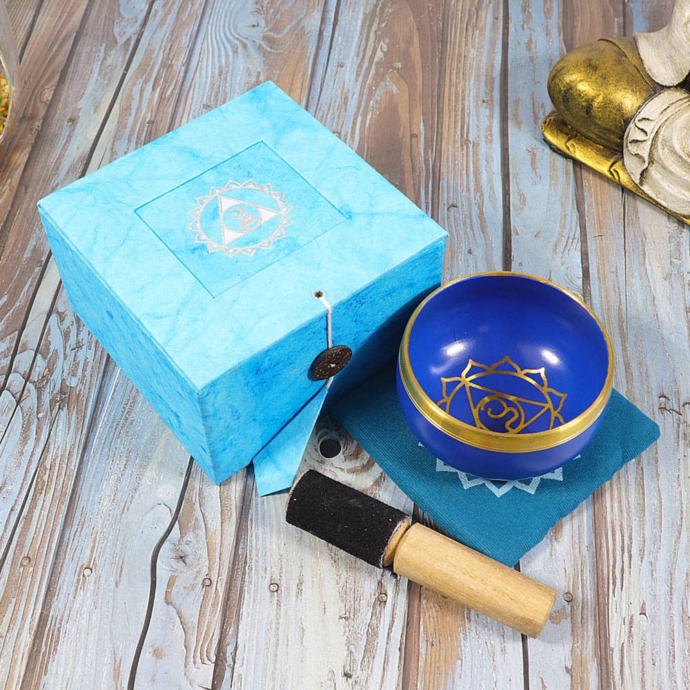 Singing Bowl Small: Blue -  Throat Chakra