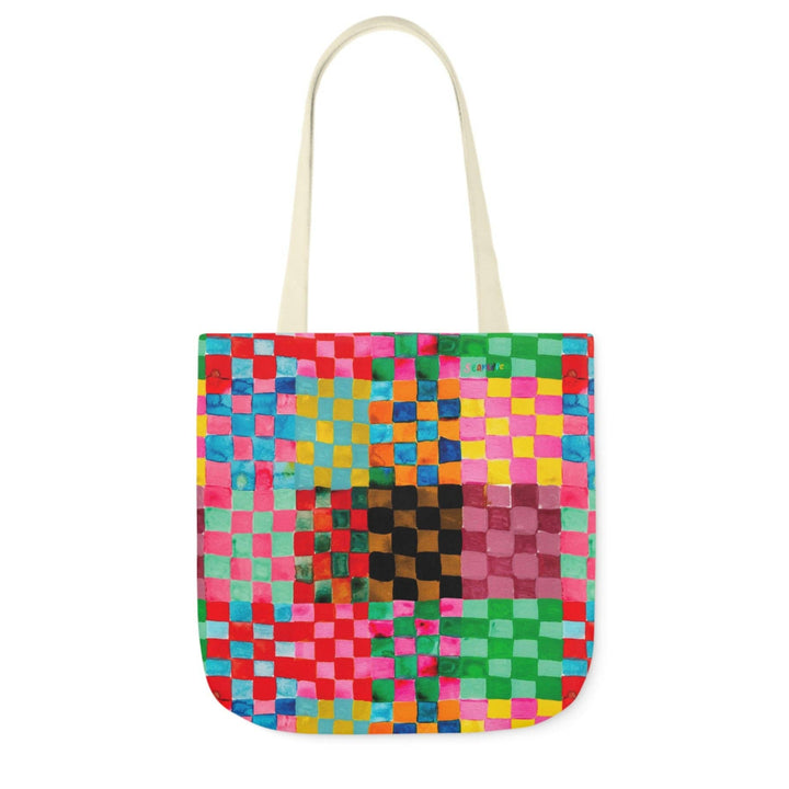 Checkerland Tote Bag: 18" × 18''