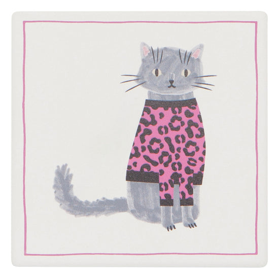 Feline Fine Soak Up Coaster Set of 4