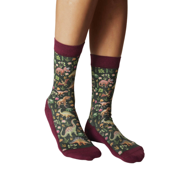 Women's Floral Dinosaurs Socks 5-9