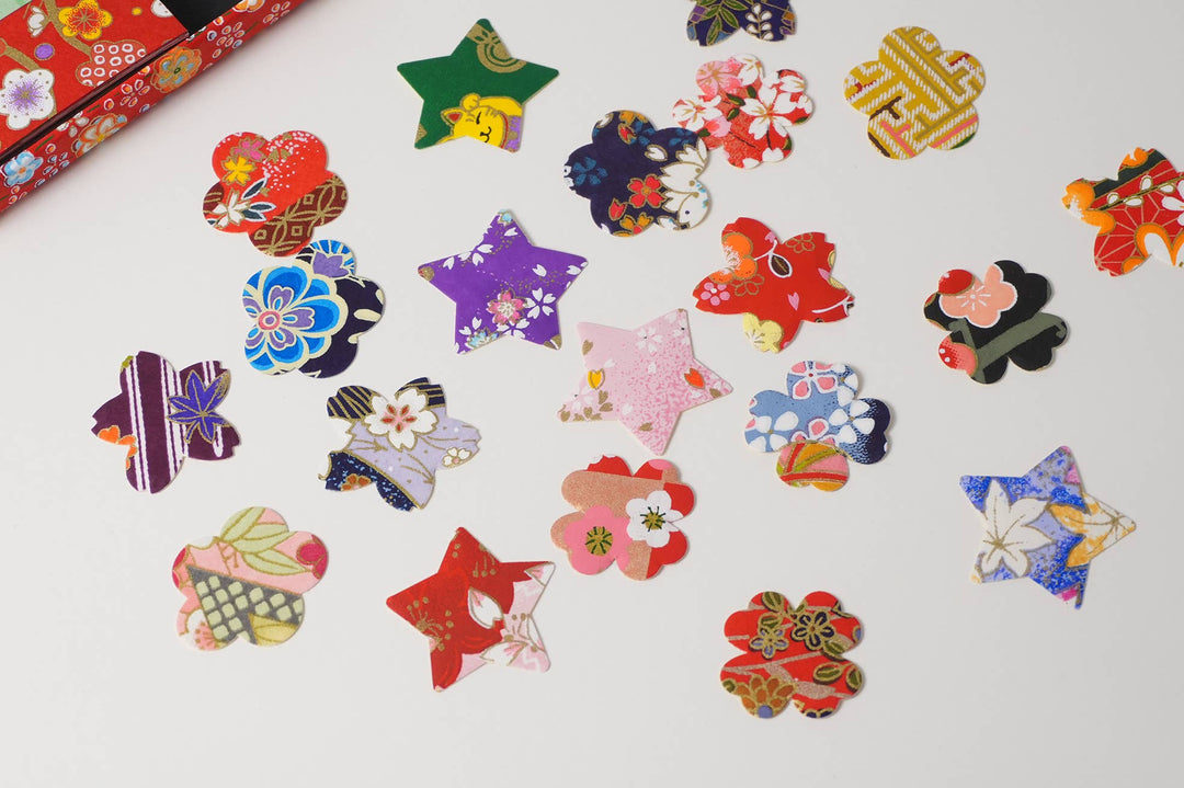 KASHIKO - Chiyogami Origami/Sticker Set