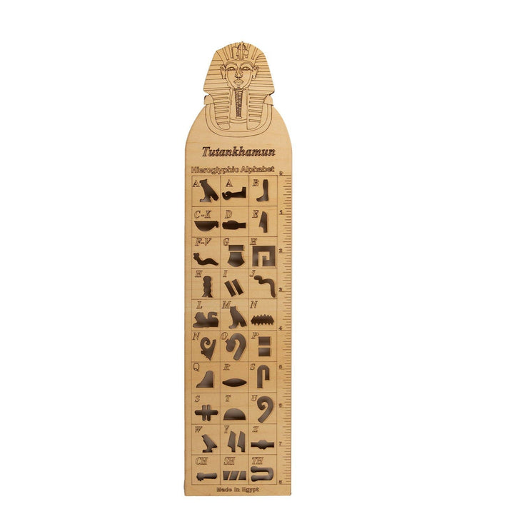 Wooden Hieroglyphic Stencil/Ruler King Tut 12 "