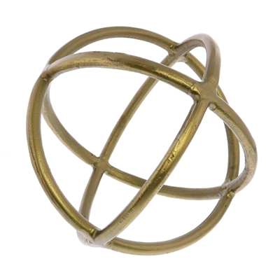 Triple Ring Sphere - Brass