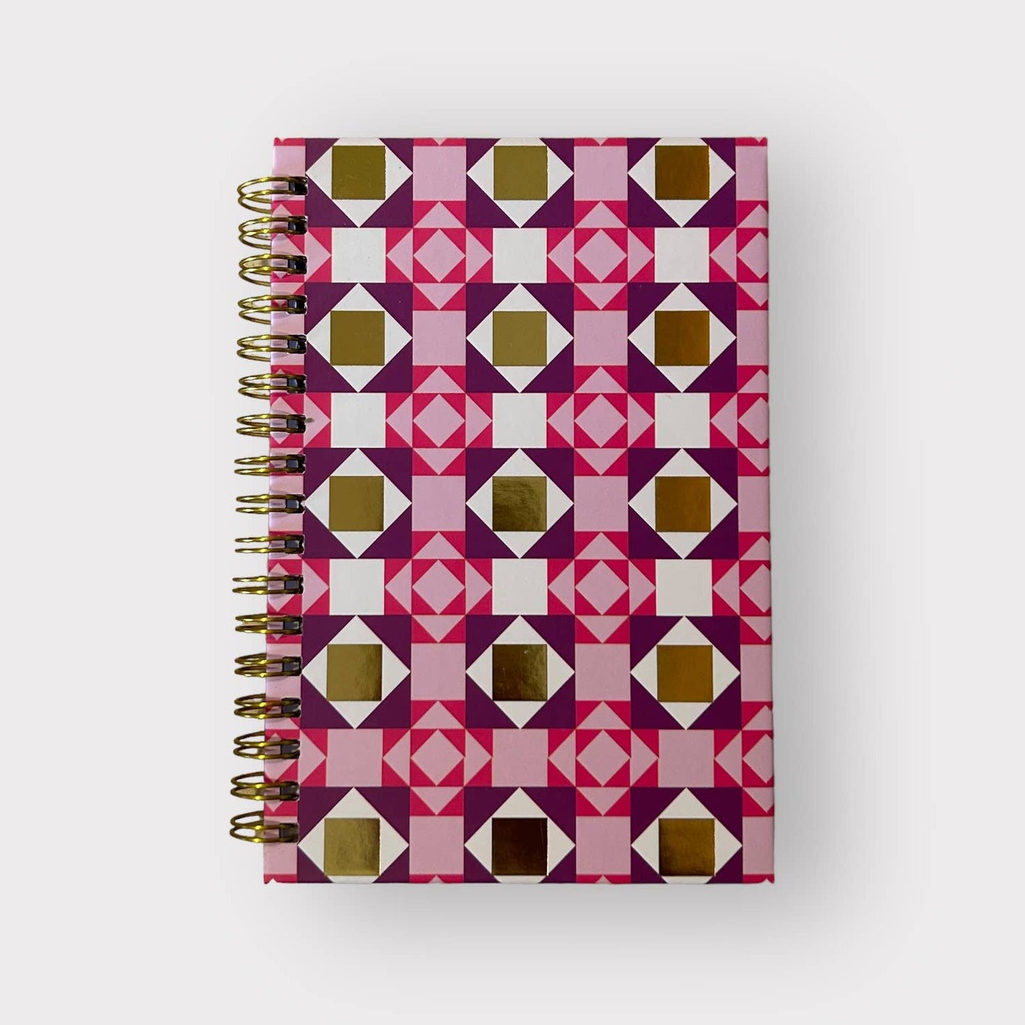 "Quilt Jazz" Spiral Notebook (Pink)