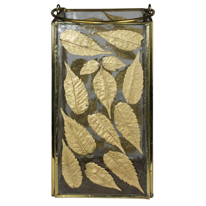 Enameled Gold Leaf Hurricane - Square