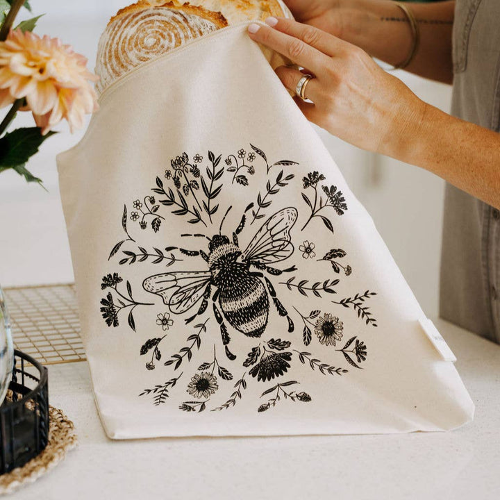 Bread Bag Storage / Bee / Lined Bag