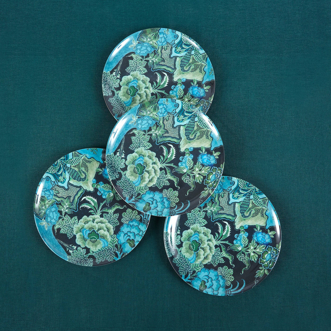 Palampore Blue Dinner Plates Set of Four   