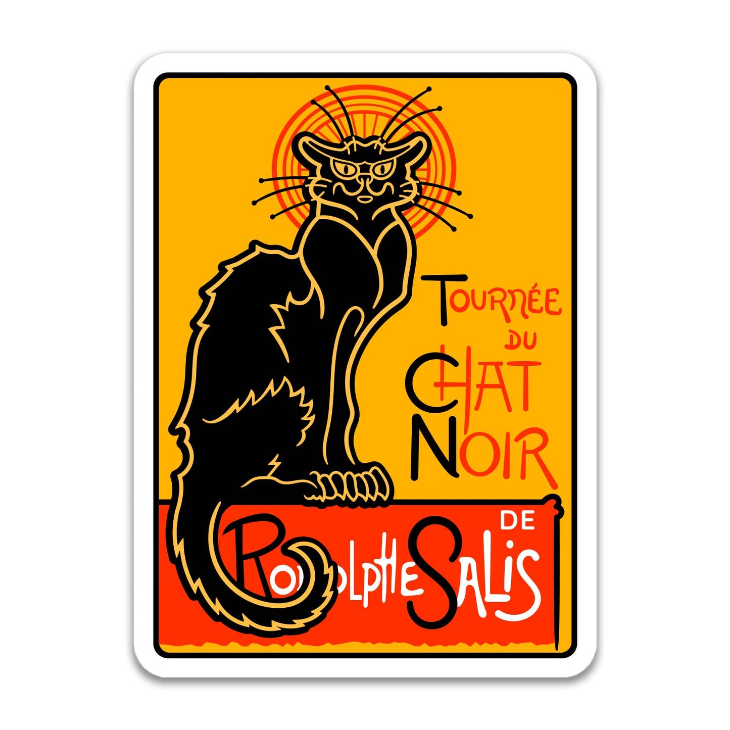 Le Chat Noir Sticker by Théophile Steinlen