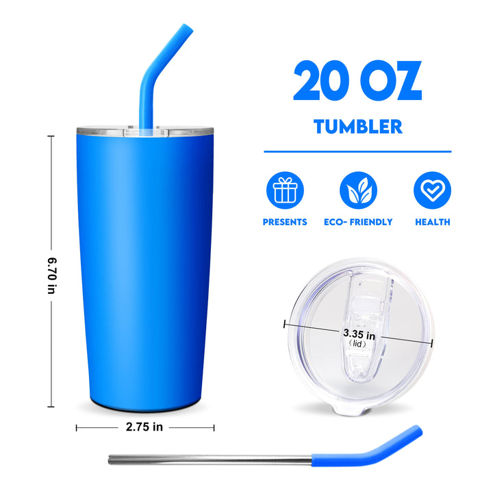 20OZ Stainless Steel Tumbler, Designed With A Shark Pattern