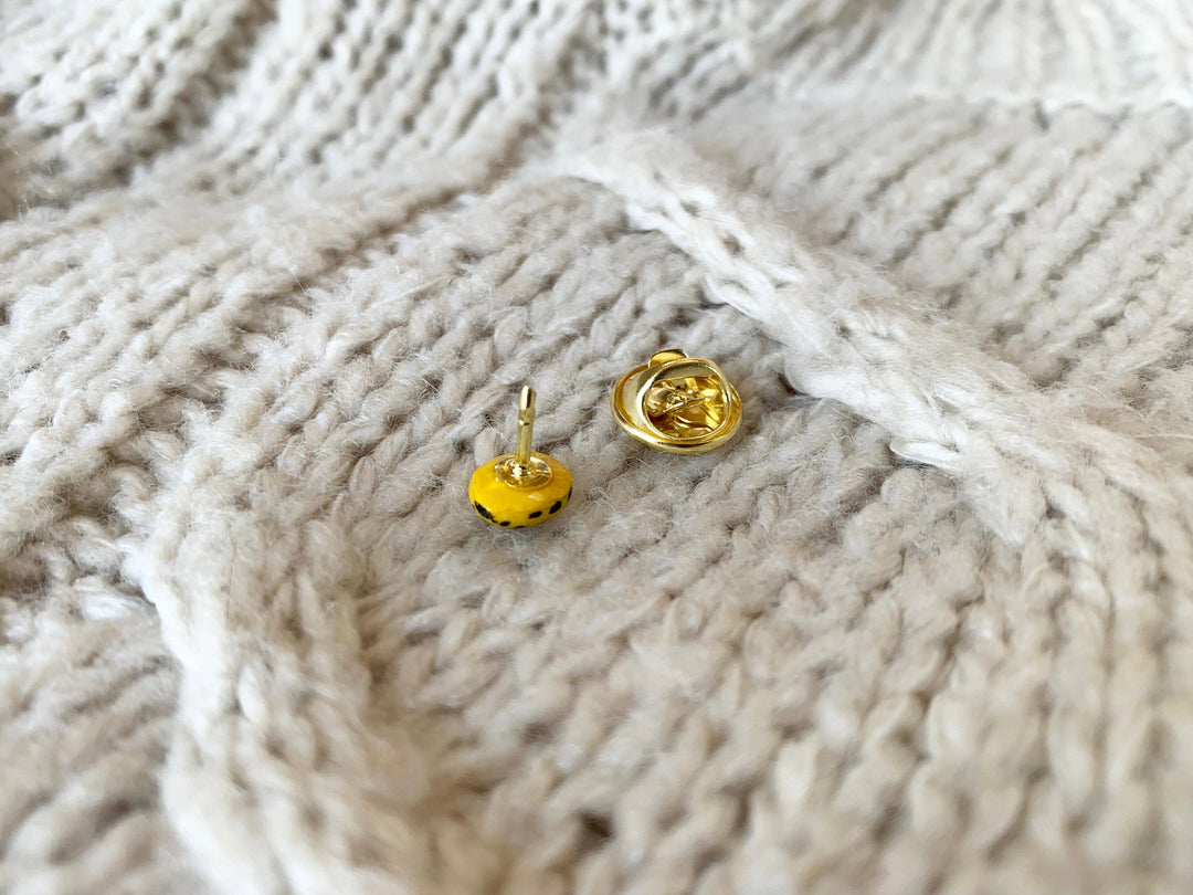 Realistic Yellow Ladybird Pin