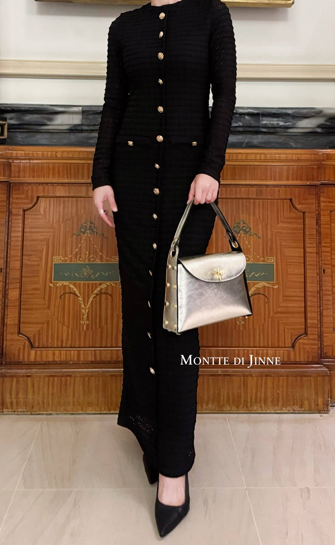 Italian Handmade Leather Top Handle Bag with Bee Emblem