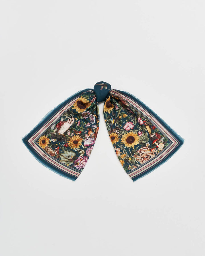 Botanical Green Long Scarf