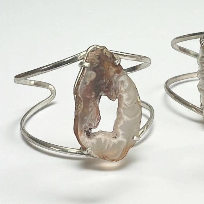 Geode Cuff Silver Plated