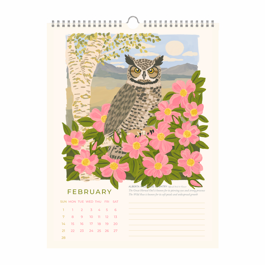 Birds & Blooms of Canada 2027 Wall Calendar