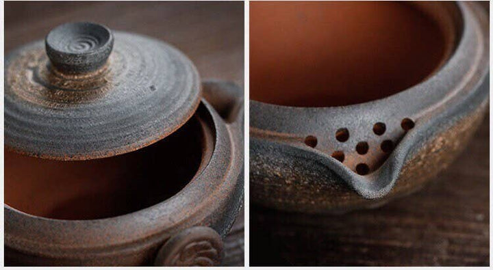 Handmade Ceramic Gaiwan Tea Set (Short version) Shiboridashi Teapot