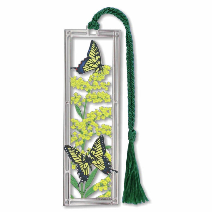 Goldenrod & Swallowtails Metal Bookmark