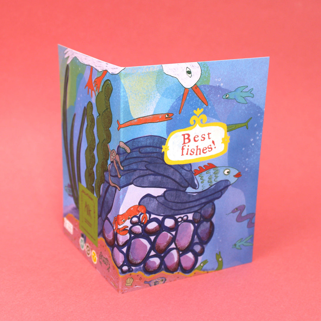 Best Fishes A6 Greetings Card