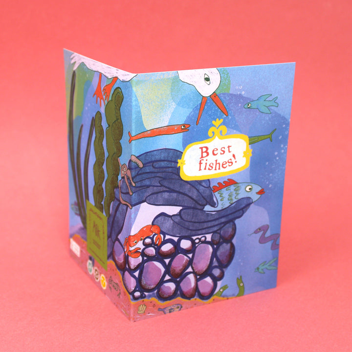 Best Fishes A6 Greetings Card