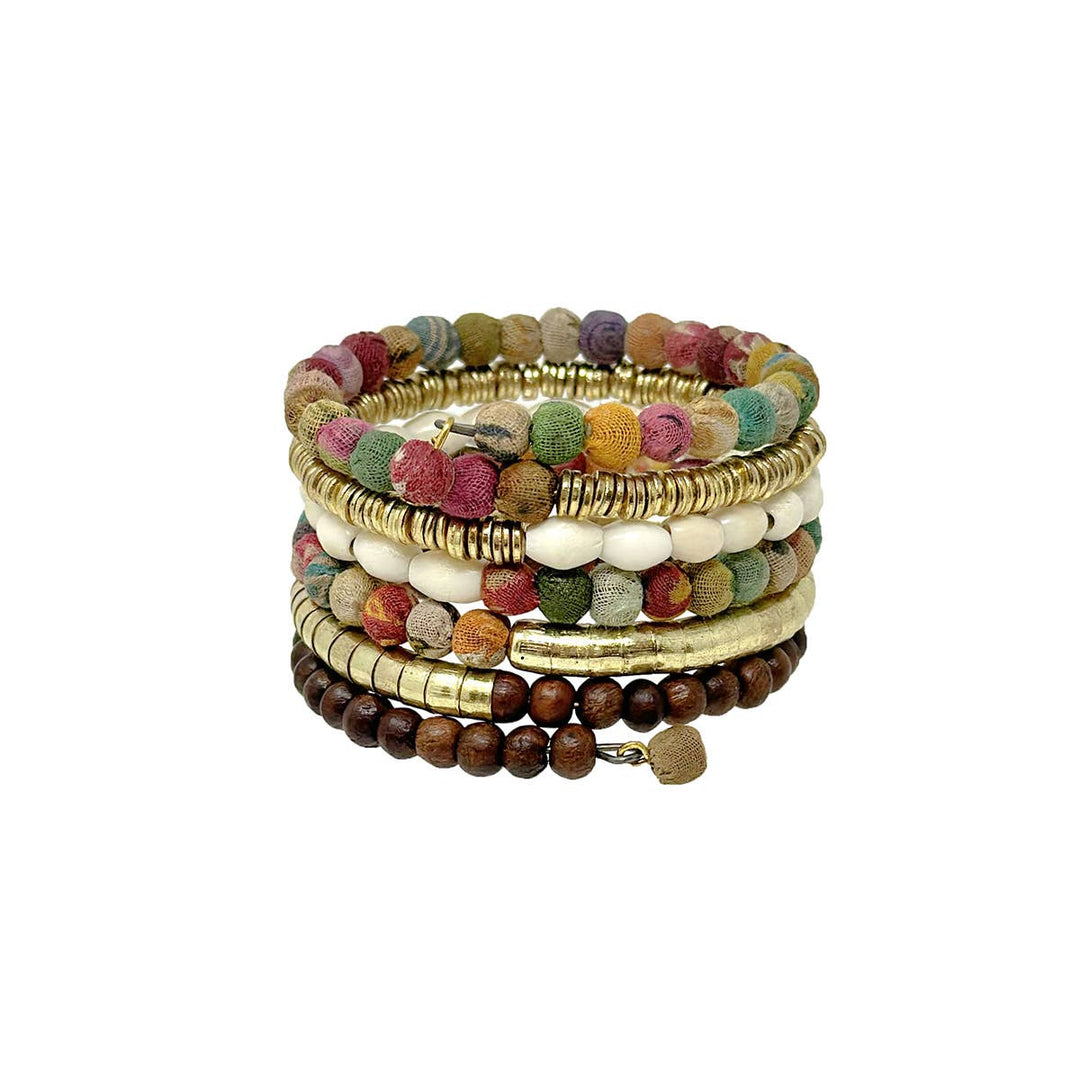 Coiled Kantha Bracelet