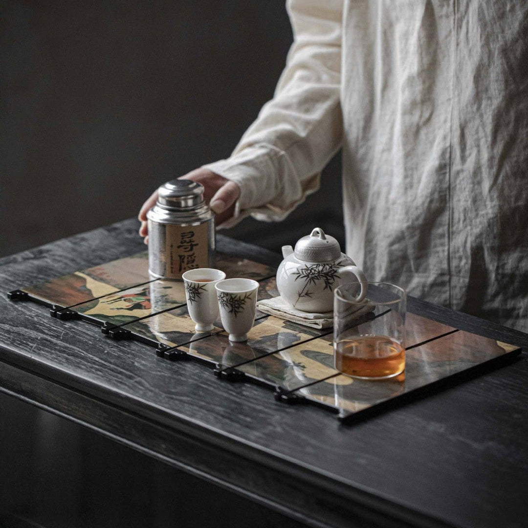 Mini Folding Screen Tabletop Decoration Small Furniture