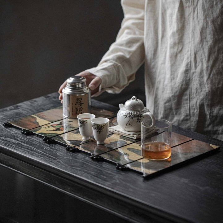 Mini Folding Screen Tabletop Decoration Small Furniture