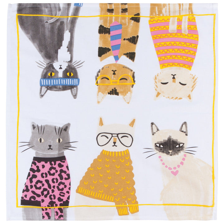 Feline Fine Floursack Dishtowel Set of 2