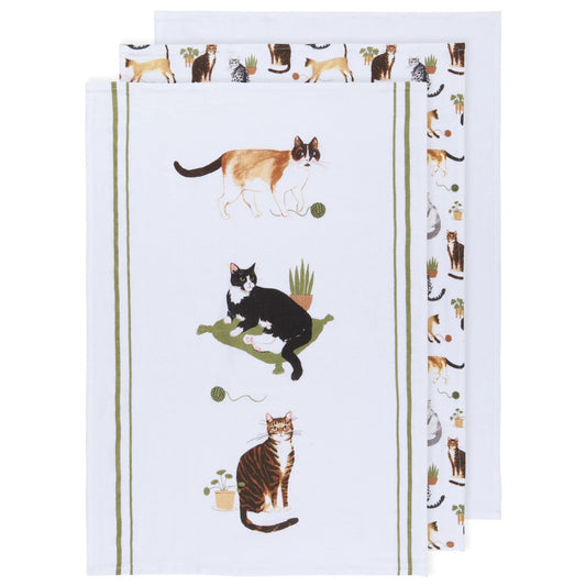 Cat Collective Bakers Floursack Dishtowels Set of 3