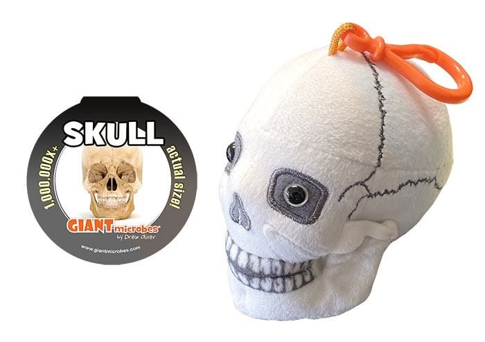 Giant Microbes - Skull Keychain