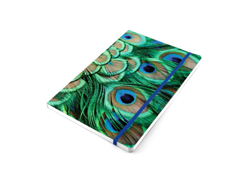 Softcover Book Peacock Feathers, A5