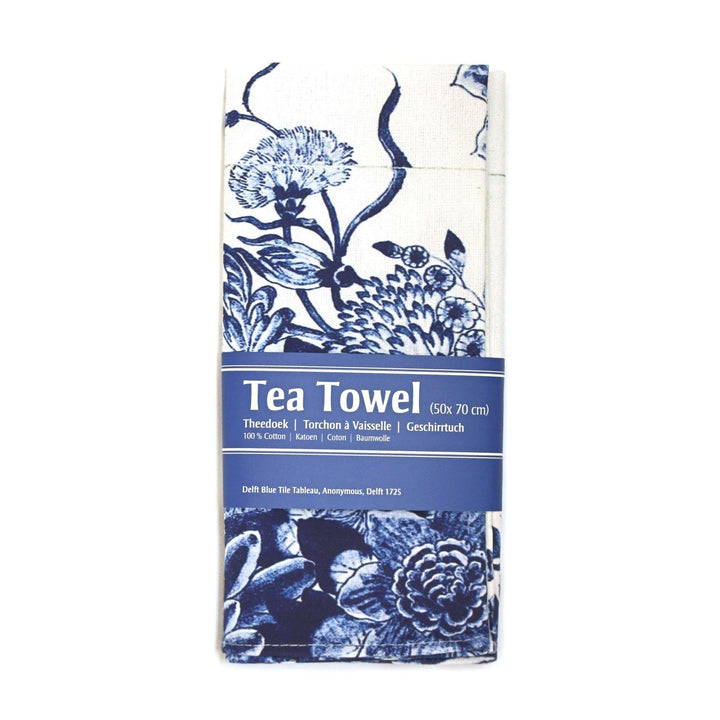 Tea Towel, Tile tableau with Blue Birds