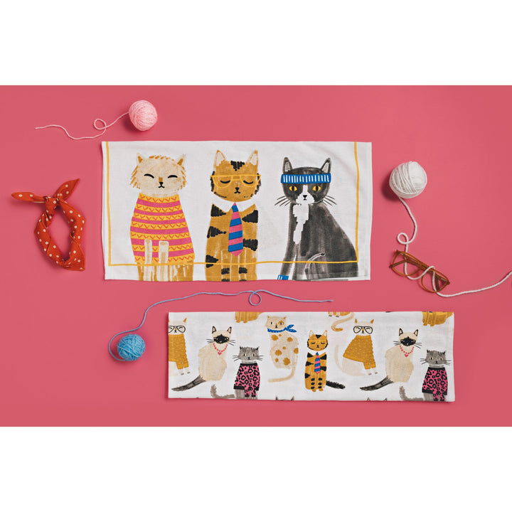 Feline Fine Floursack Dishtowel Set of 2