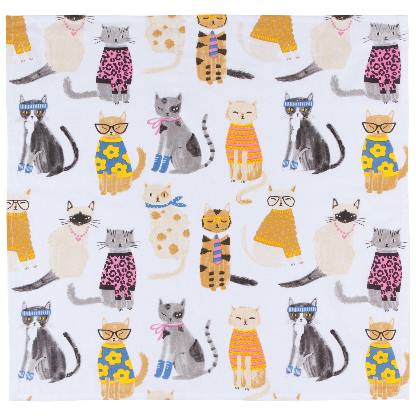 Feline Fine Floursack Dishtowel Set of 2