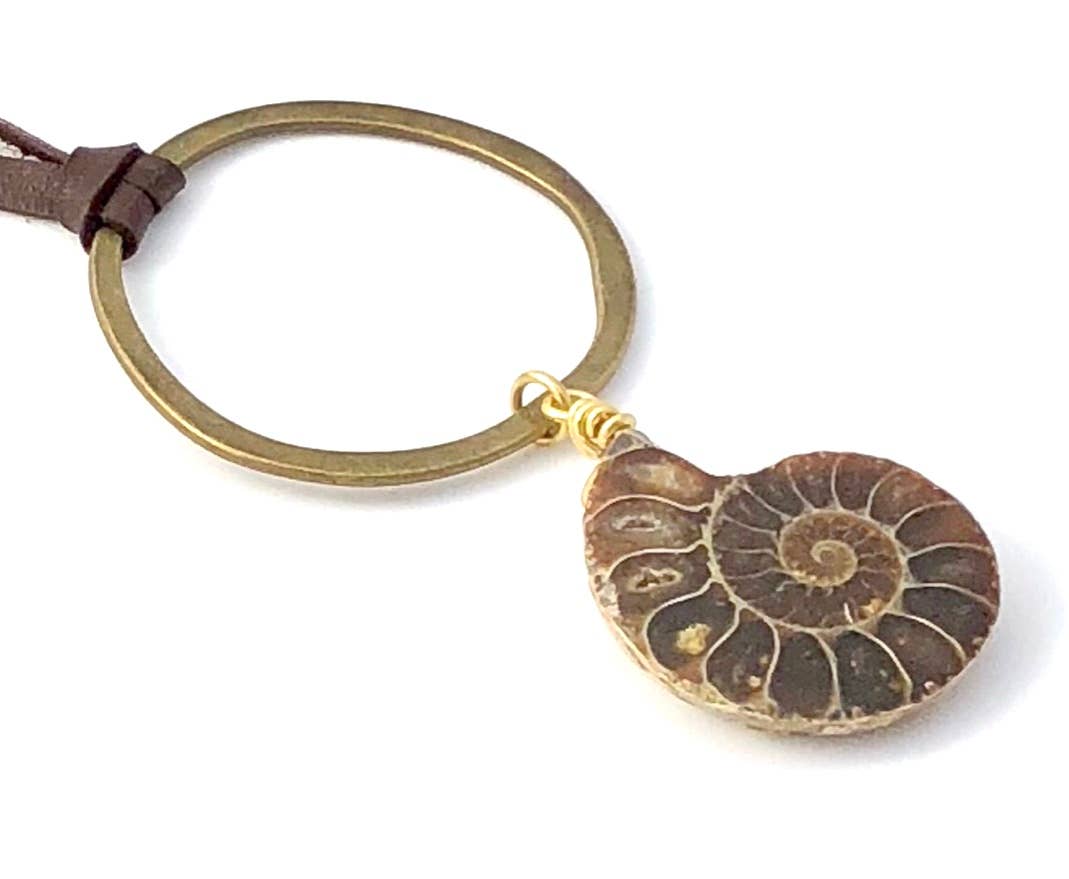 Ammonite on Leather Necklace