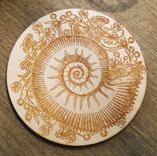 Grille de cristal d'ammonite