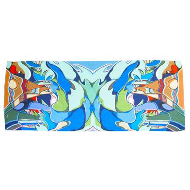 Et certains ont regardé le danseur du coucher du soleil, artiste Foulard