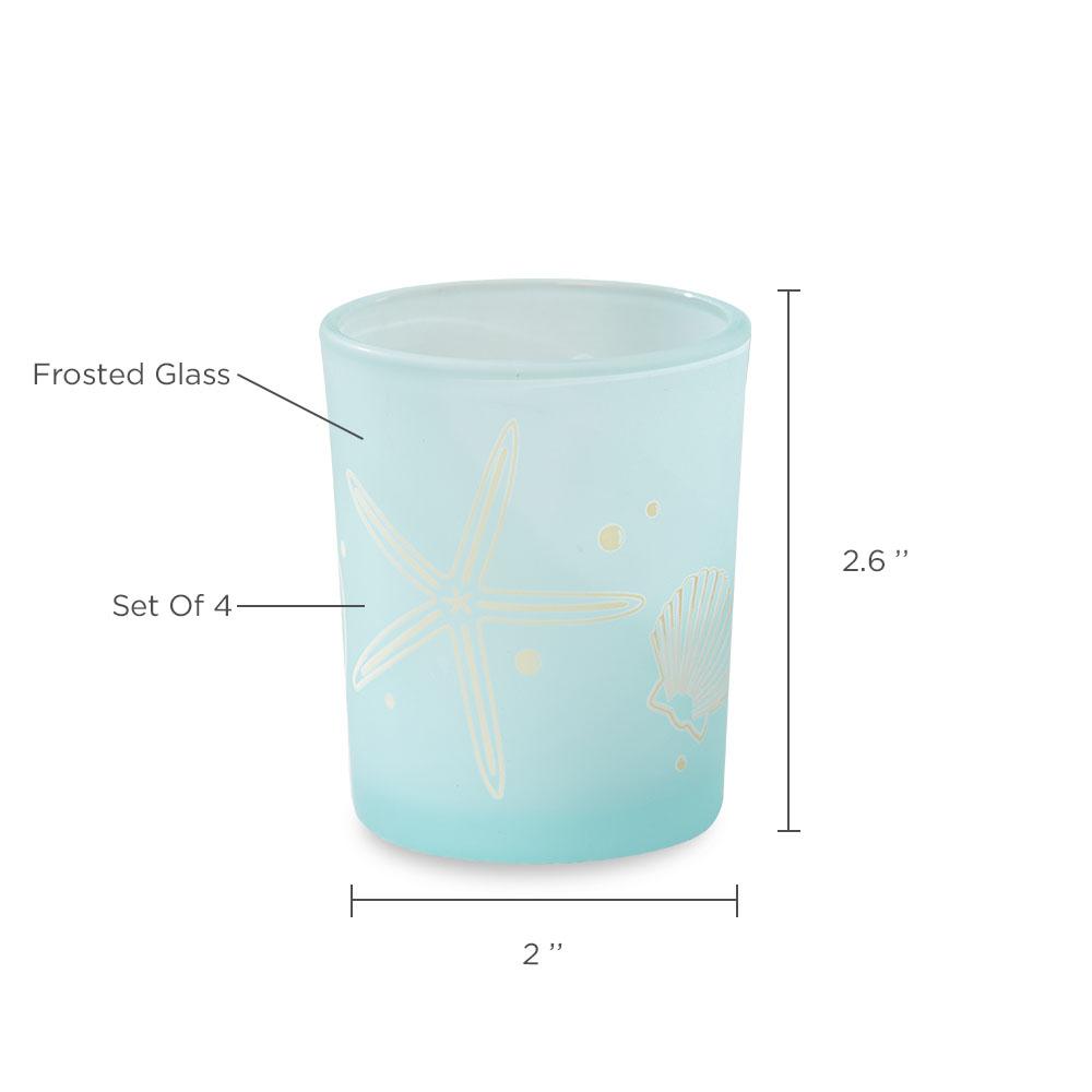 Beach Party Frosted Glass Individual Votive
